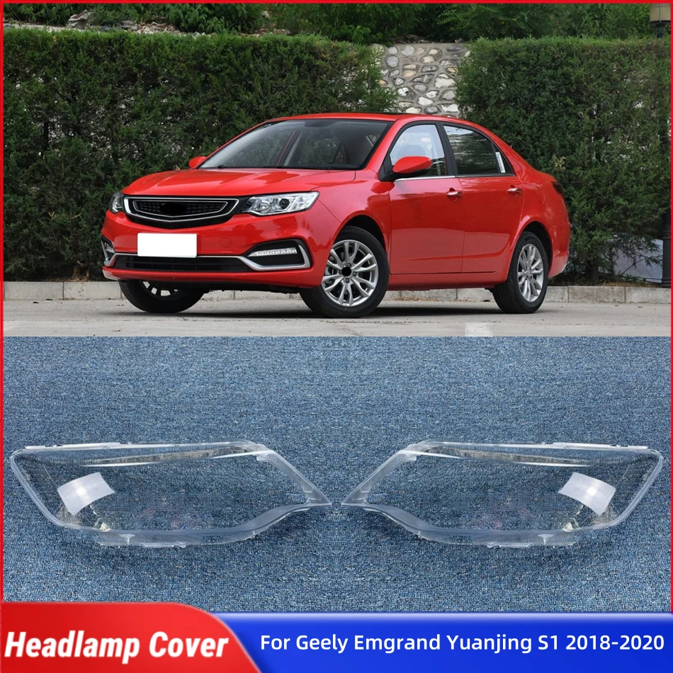 For Geely Vision Yuanjing S1 2018 2019 2020 Car Front Headlight Lens Cover Lampshade Headlights Lights Glass