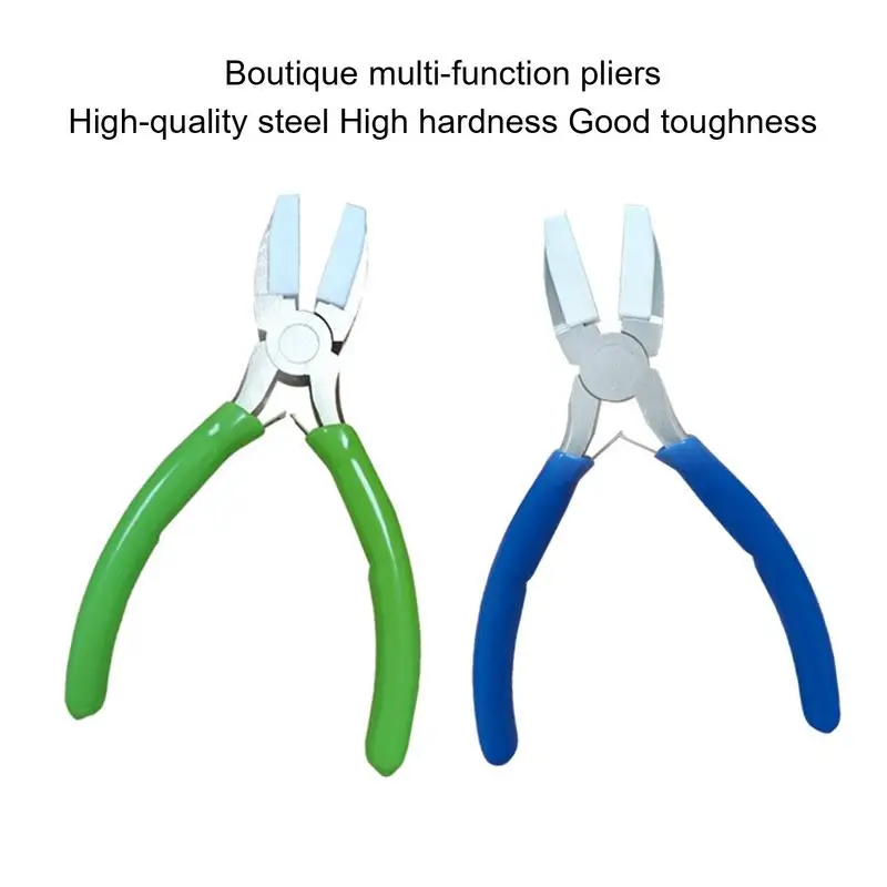 Imagem -02 - Nylon Maxila Alicate com Almofada de Resina para Torção Nariz Cadeia Macia Alicate Nariz Liso Aço Carbono Anti-slip Handle Jóias Diy