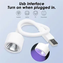 Mini UV LED Nail Curing Lamp Bendable USB Light For Fast Drying Eyelash Extensions Glue Nail Polish Gel Manicure Tool