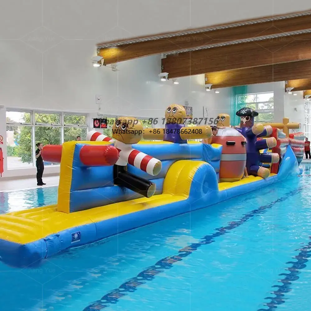 

Inflatable Water Obstacle Course Race for Swimming Pool Aqua Run Water Sports Game Obstacle Course Pool Party