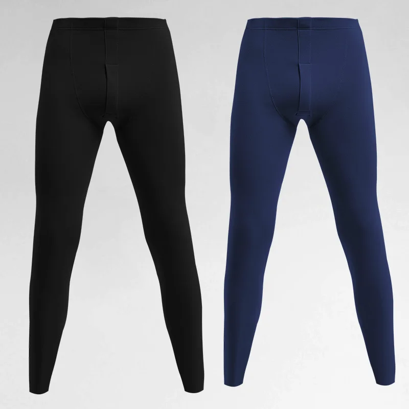 Men's Thermal Pants, Fleece-Lined and Thickened, Inner Wear Cotton Pants, Spring and Autumn Base Layer Pants, Boys' Leggings for Autumn and Winter