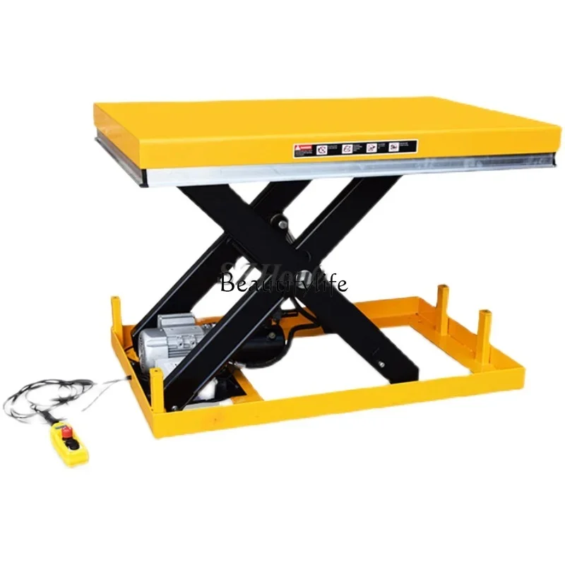 

Fixed electro-hydraulic lifting platform lift Fork lift unloading Small countertop