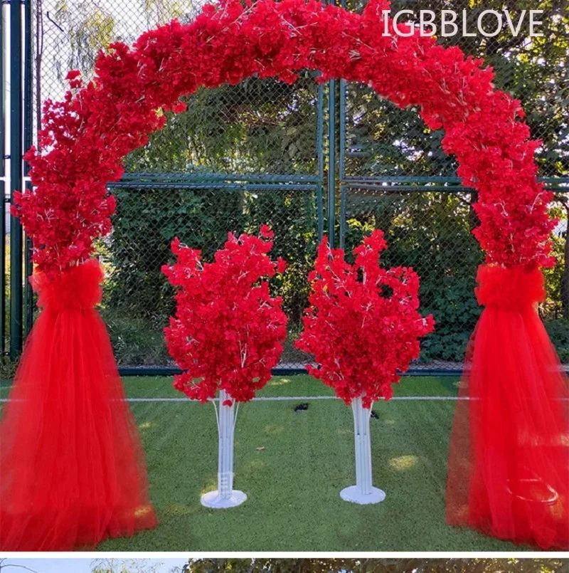 Suporte de flores em arco de 2.5m, nova porta de flores de neve para casamento, estilo europeu, abertura, evento, loja, celebração, adereços de decoração de casamento