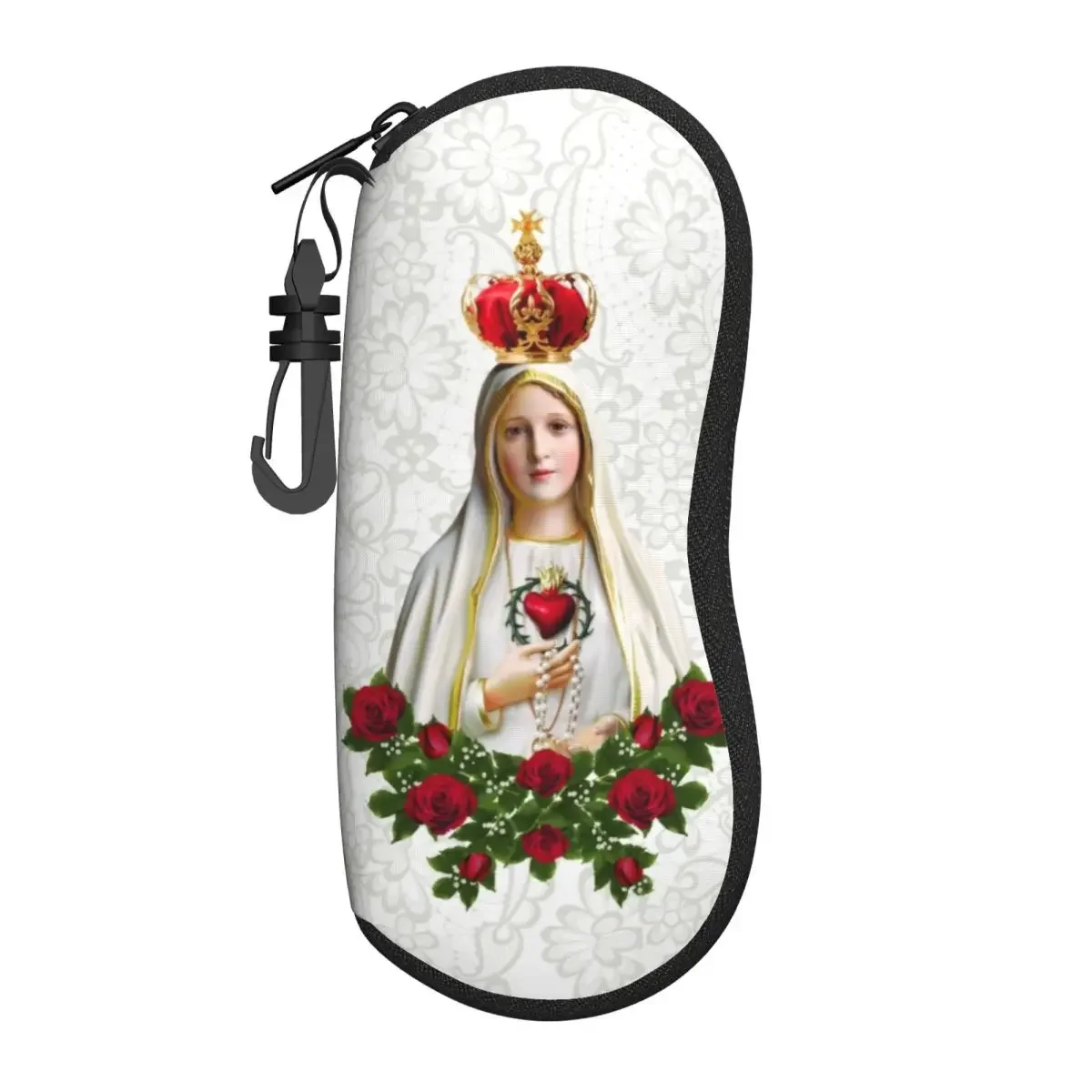 Custom Our Lady Of Fatima Virgin Mary Shell Eyeglasses Protector Cases Sunglass Case Portugal Rosary Catholic Glasses Bag