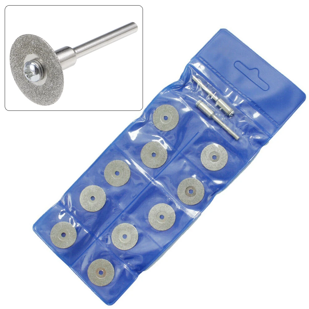 12Pcs/set 18mm Diamond Cutting Disc Circular Saw Blade Glass Tile Metal Cut Off Abrasive Tools For Dremel Rotary Tool