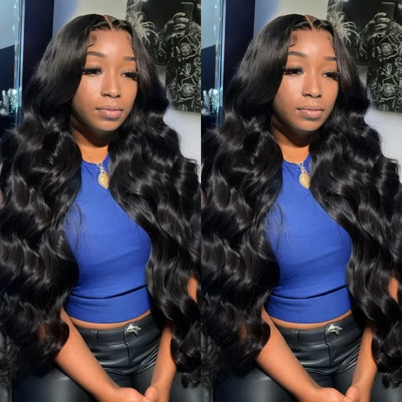 Body Wave 13x4 HD Transparent Lace Frontal Human Hair Wigs With Baby Hair 26 Inch Brazilian Remy 13X6 Lace Front Wig For Women