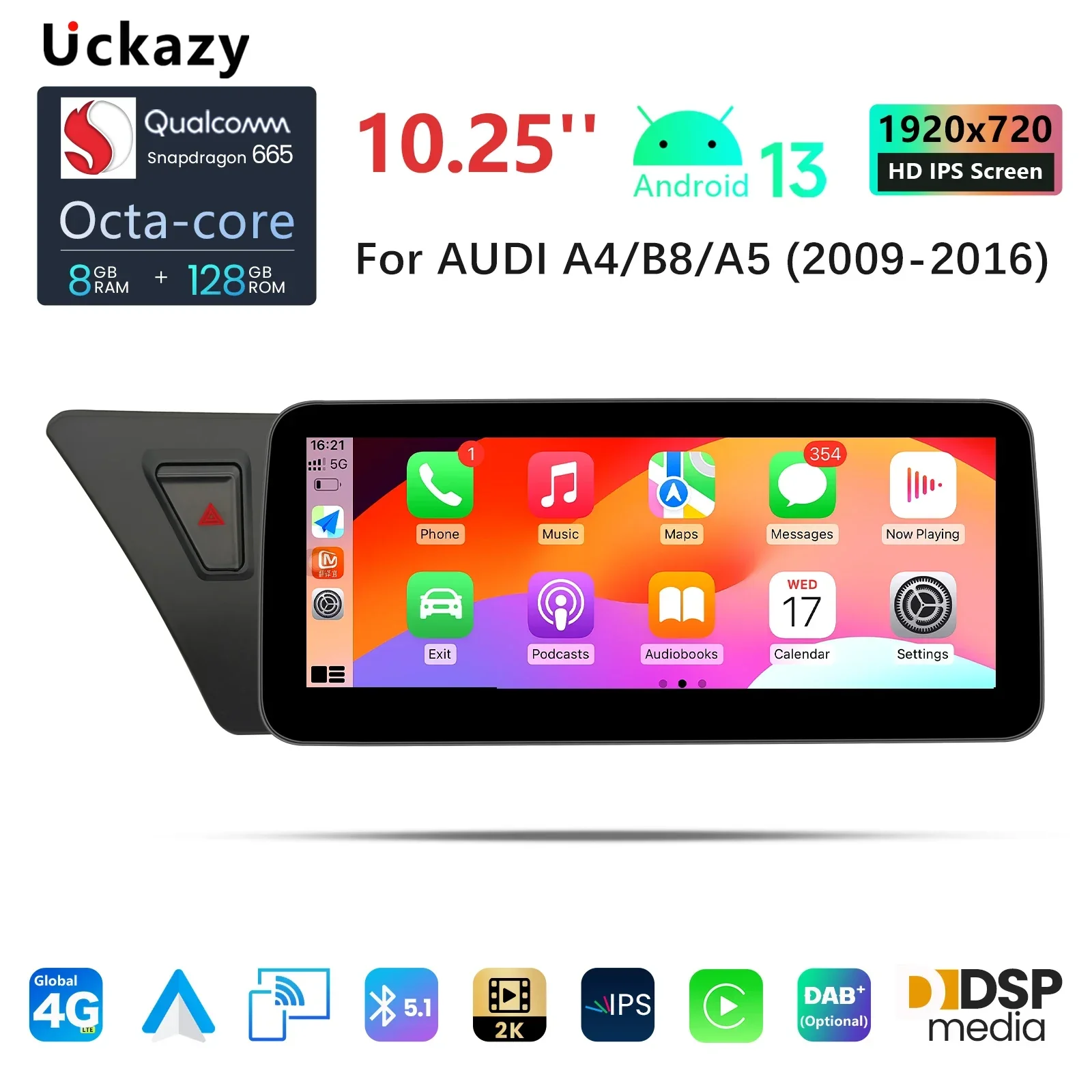 Автомобильное радио Snapdragon 665 Android 13 для Audi A4 B8 A5 2009-2017 GPS мультимедиа 1920*720 экран стерео GPS 2din авторадио Автомобильное радио Snapdragon 665 Android 13 для Audi A4 B8 A5 2009-2017 GPS мультимедиа 1920*720 экран стерео GPS 2din авторадио