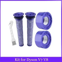 For Dyson V8 V7 Cordless Vacuum Cleaners Replacement Pre-Filter and Post- Filter Pre Filter + HEPA Post-Filter Kit Accessories