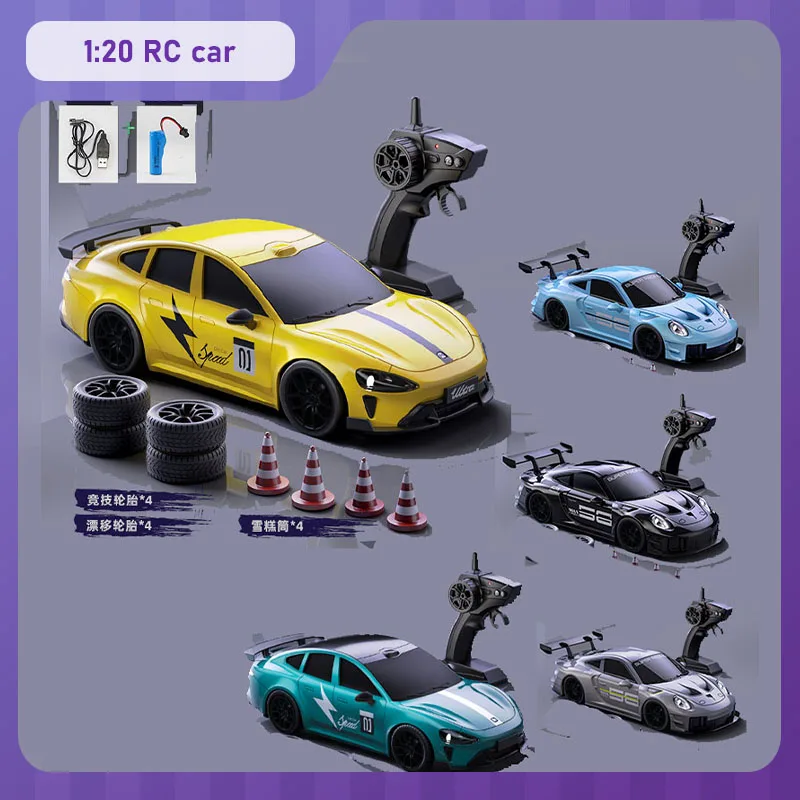

New RC Car 1:20 4WD Brushless Electric RC Drift Racing Car 2.4G RC GT3 RS 911 miSU7 Racing Model Simulation Light Gift