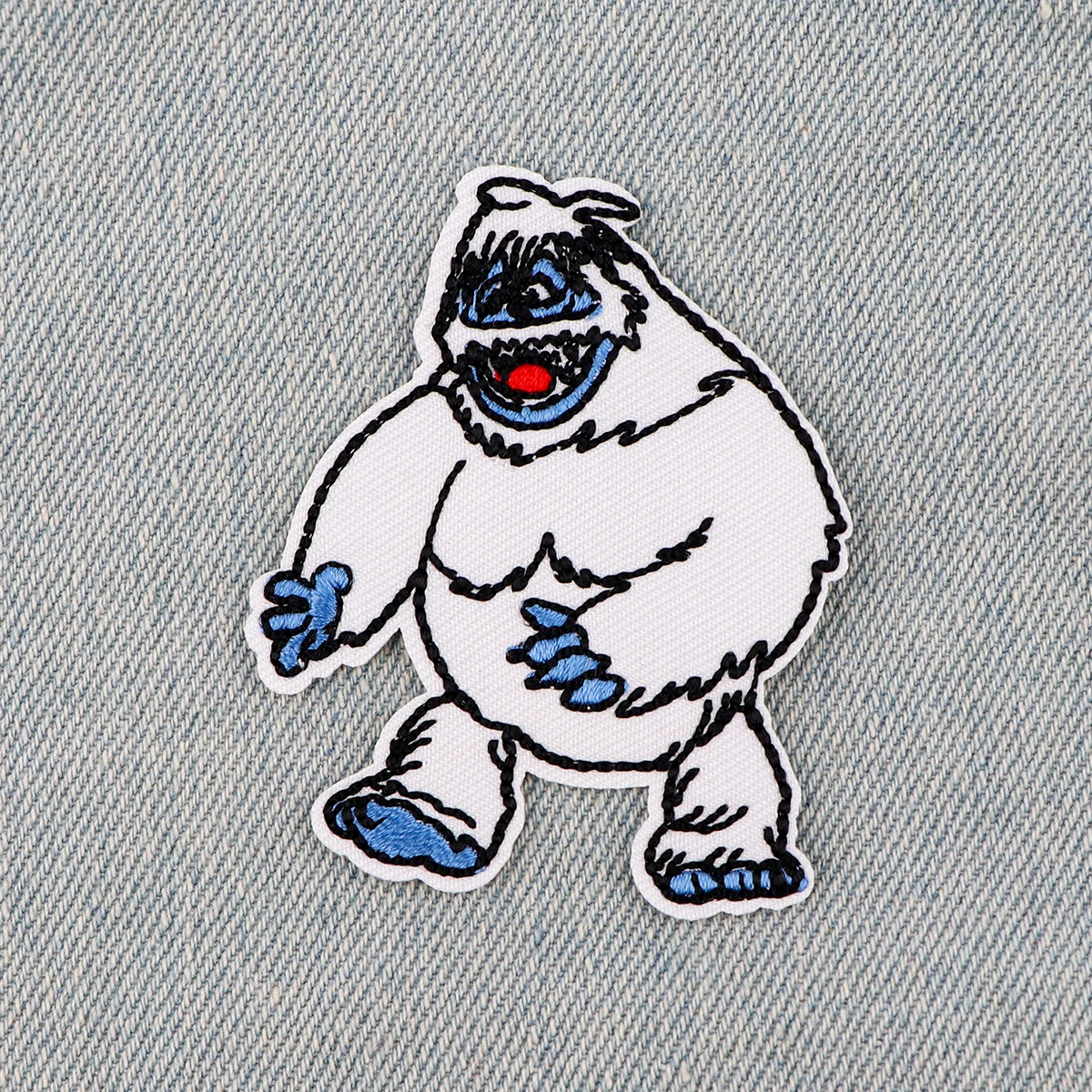 Snow Monster Patch Iron On Patches For Clothing Stickers Embroidered Patches On Jackets DIY Clothes Stripes For Childrens