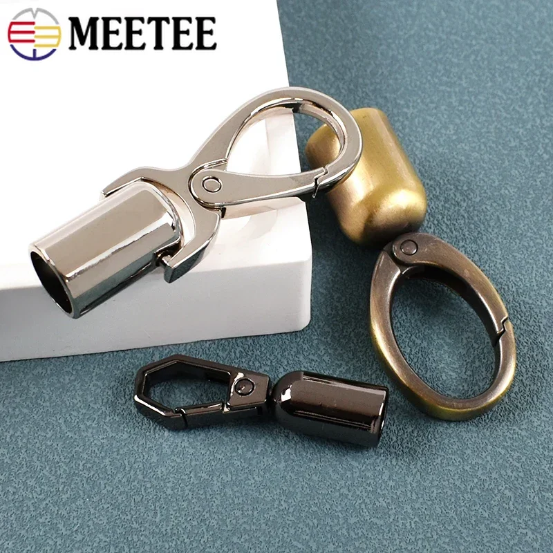 5Pcs 8-15mm Metal Buckles Bag Strap Stopper Cap Hanger Tassel End Carabiner Clips Connect Snap Hook Leather Crafts Accessories - Image 5