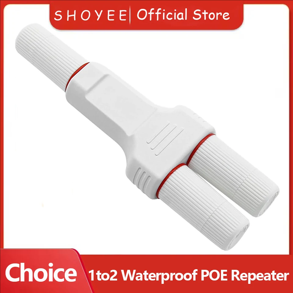 New Outdoor Waterproof standard 10/100Mps 1 in 2 out POE Extender/Repeater 30W Factory Direct Sales
