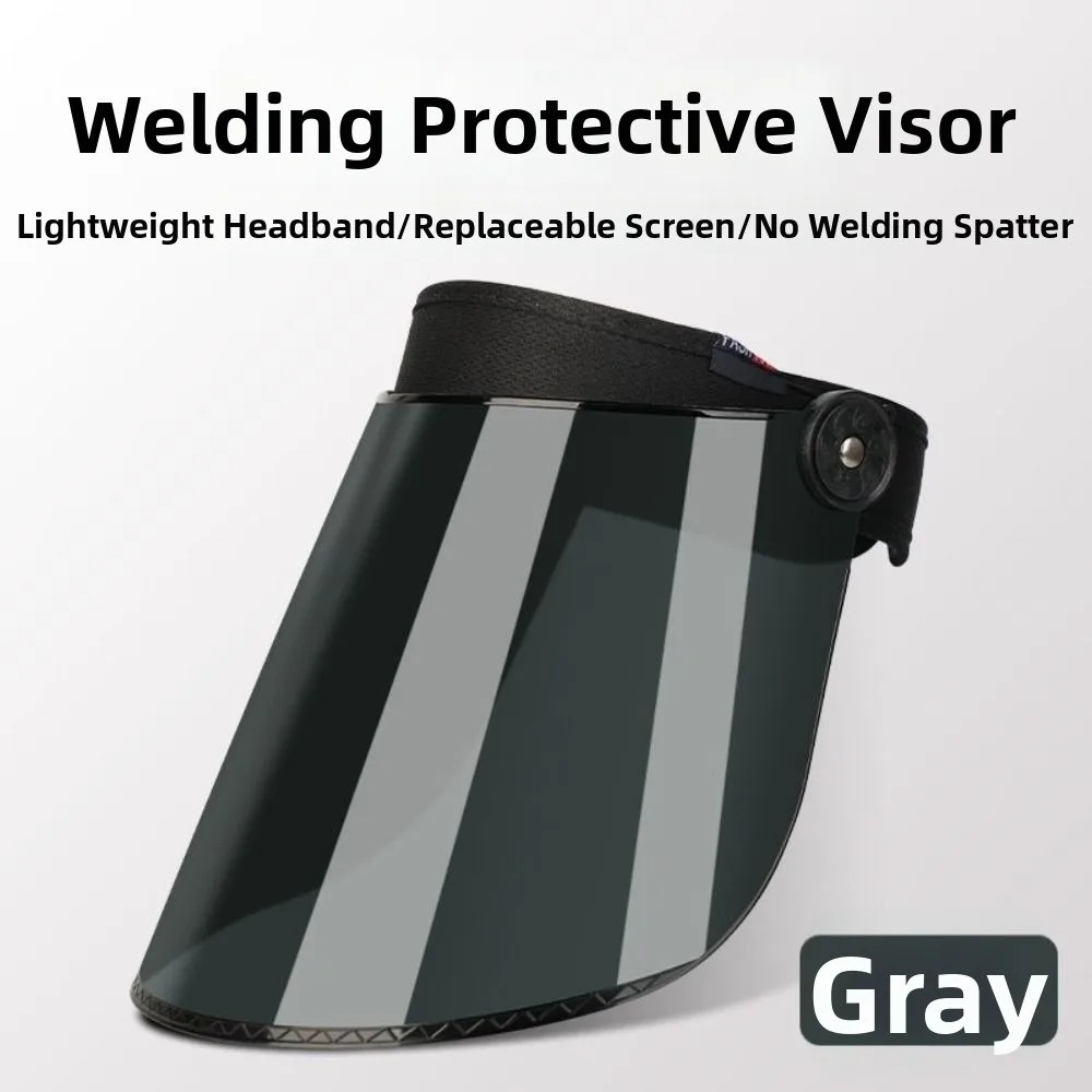 Anti-UV Welding Mask Adjustable Scratch Resistant Sun Visor Full Face Cover Sweat-absorbing Face Cover Shield Summer