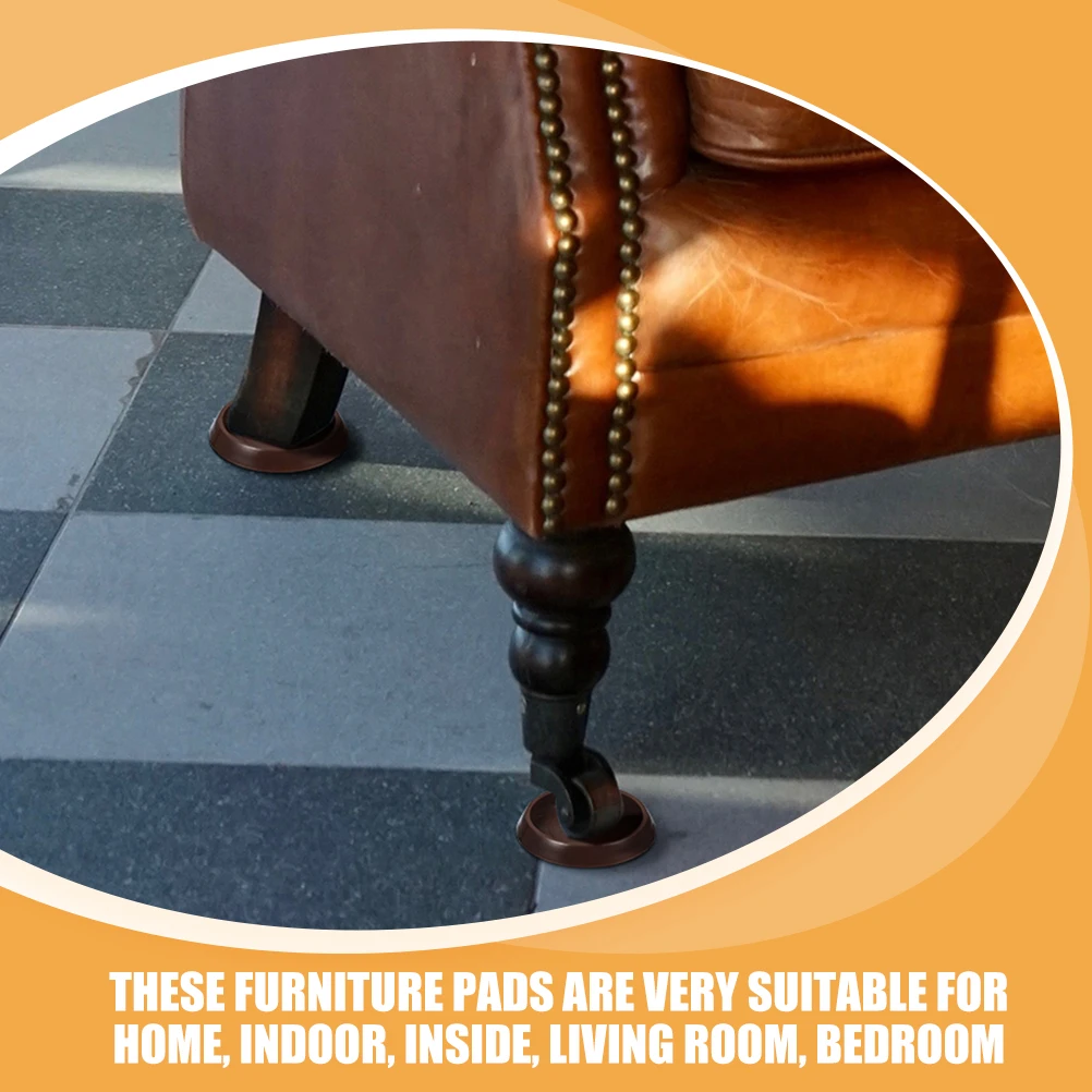 

6 Pcs Feet Pad Furniture Coasters Round Chair Protectors Non Slip Floor Protectors For Supply