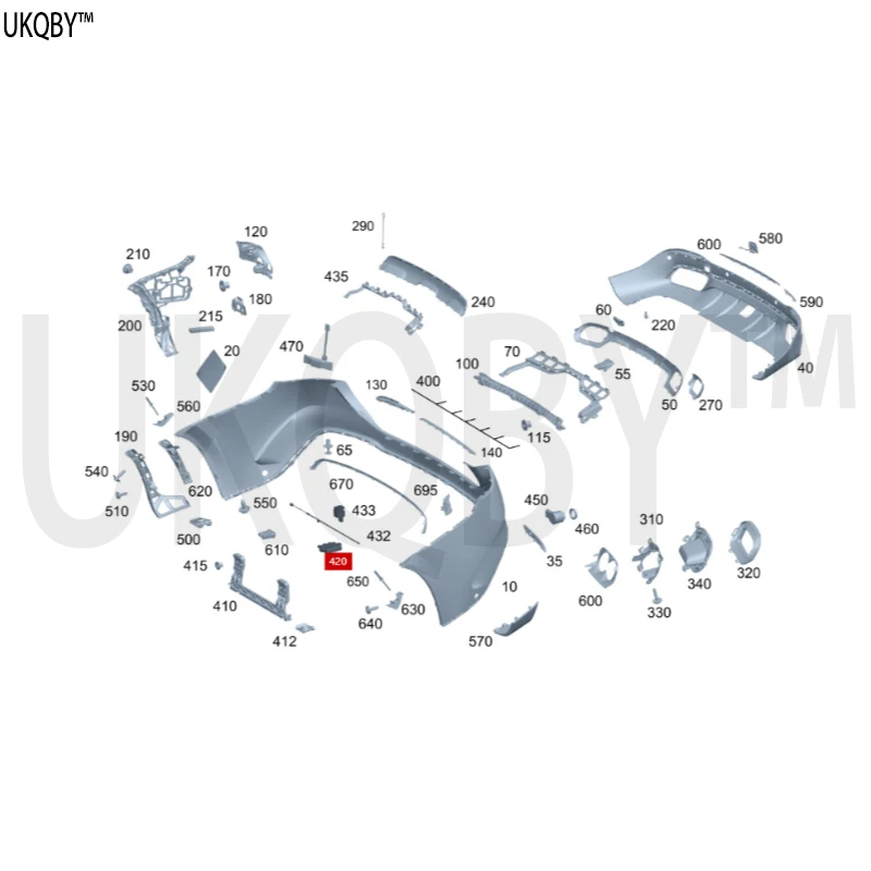 Me rc ed es Be nz A1679050200 rear switch module sensor, bottom, code A A2139050714