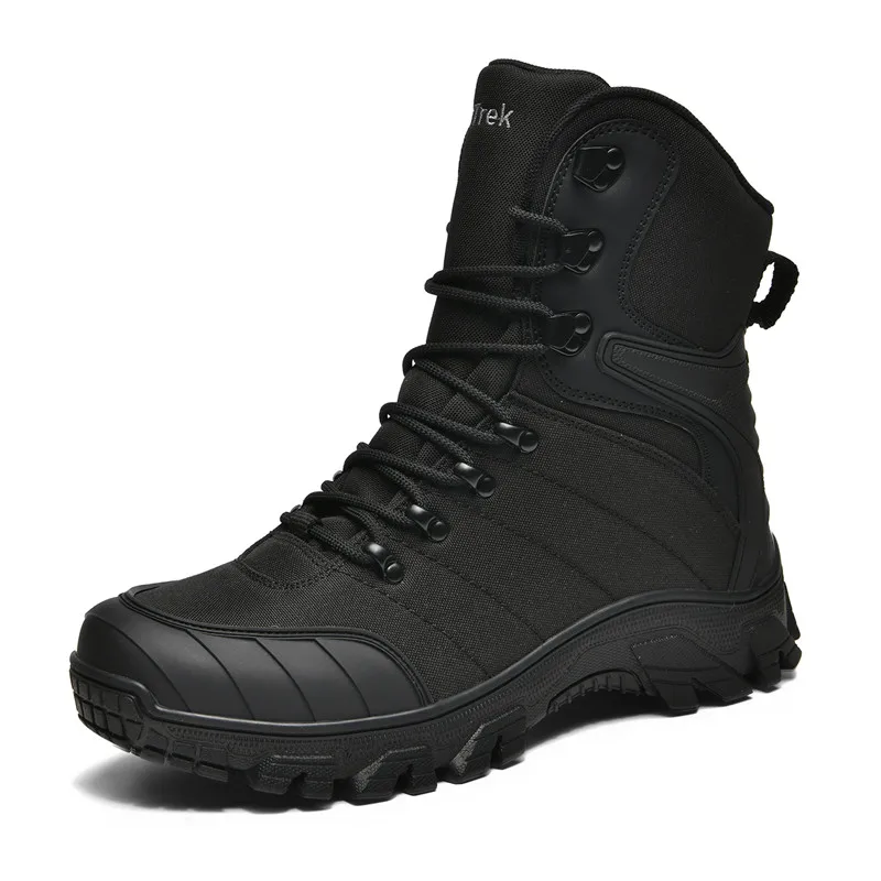 Men High Top Tactical Hiking Boots Outdoor Desert Sneakers Large Size Non Slip Wear Resistant Ankle Boots for Trekking Camping