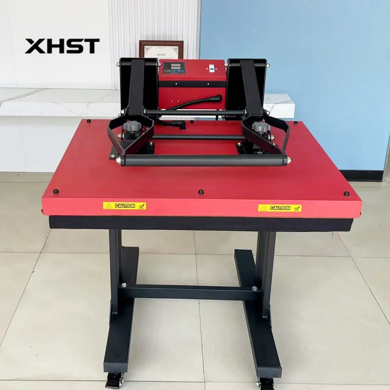 60*80cm Large Format Manual Press Machine for T-shirt Sublimation Heat Transfer Printing 220V New Condition with Stand