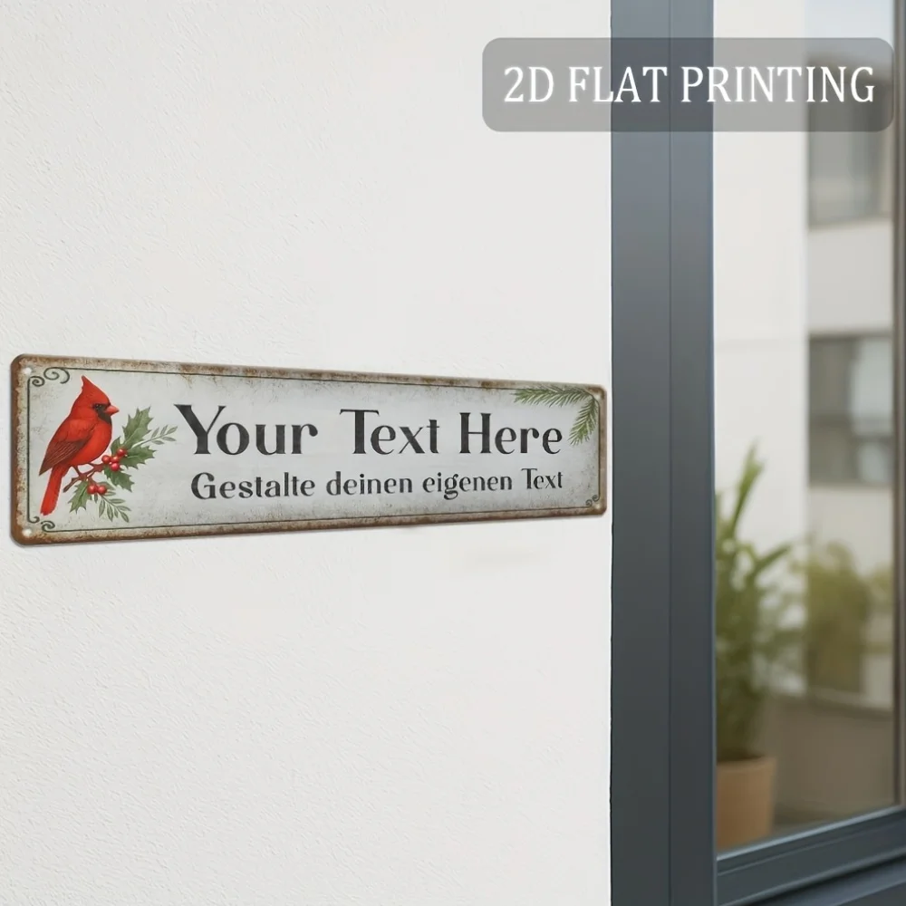 Panneau Métal 2D Plat - Plaque Métal Personnalisée,Plaque Texte Personnalisable DIY, Idéal pour Décoration Murale Extérieure