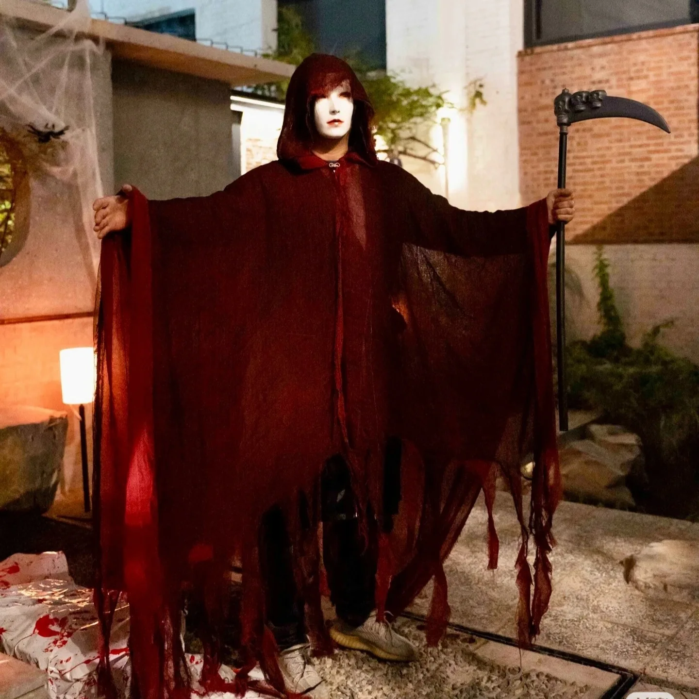 Halloween-Kostüm, Horror-Geist-Kleidung, Erwachsener, Zombie-Umhang, Zauberer-Robe, tragen Geheimraum, Tod, verkleiden sich, Kostüm-Umhang – Detail 4