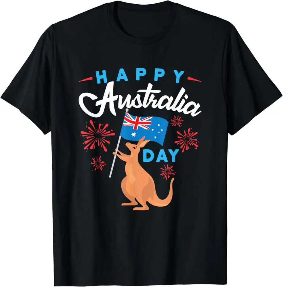 

Happy Australia Day Kangaroo Australia Flag Down Under T-Shirt