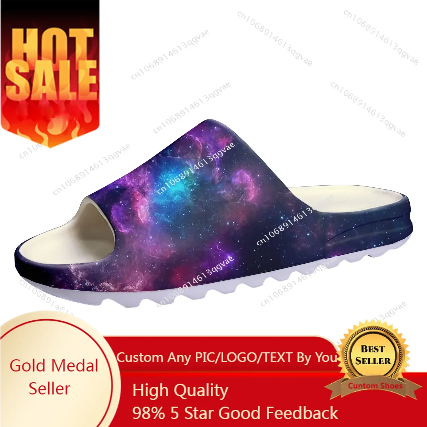 Galaxy Celestial Soft Sole Sllipers Home Clogs Customized Water Shoes Mens Womens Teenager Stepping On Shit Bathroom sandals