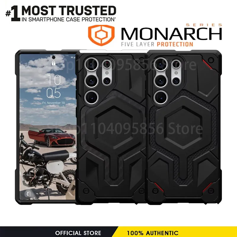 Funda magnética Monarch KEVLAR a prueba de golpes para Samsung Galaxy S26 Ultra S25 S23 S24 Plus, armadura militar resistente para cubierta Magsafe