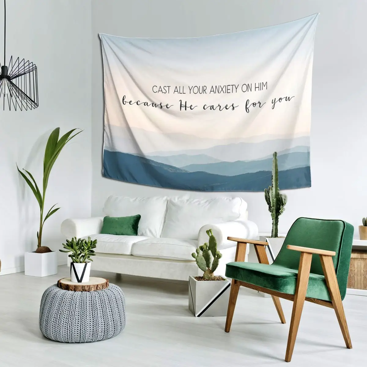 Christian Bible Verse Quote - Anxi Tapestry Decoration Art Aesthetic Tapestries Living Room Bedroom Home Wall Cloth Wall Hanging
