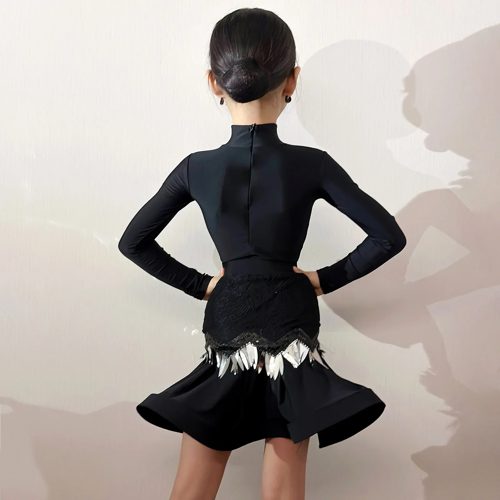 

Rumba Tango Salsa Latin Dance Costume Girls Latin Dance Dress Girls Performance Suit Kids Latin Practice Clothes Dancing Dress