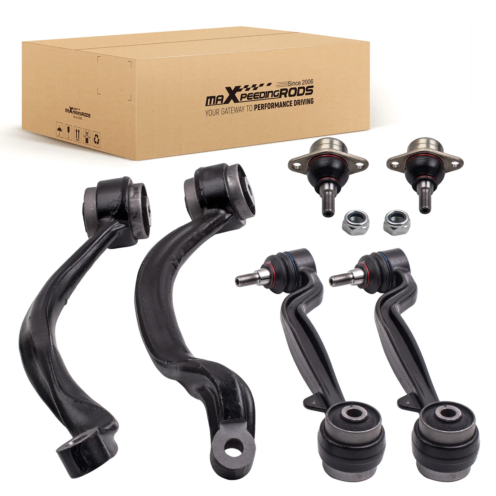 Front Upper Lower Suspension Control Arms Wishbones Kit With Ball Joints For Land Rover For Range Rover Vogue 02-12 (L322) New