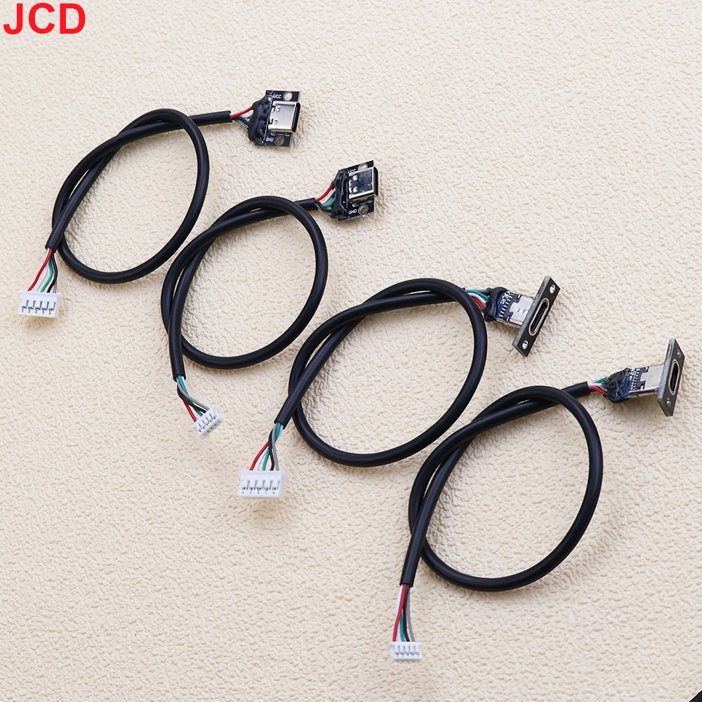 JCD 1PC Mechanical Keyboard Cable Type-C Female 5P Flexible Keyboard Separation Cable 1.25 * 5P/2.0 * 5P Terminal Cable USB C