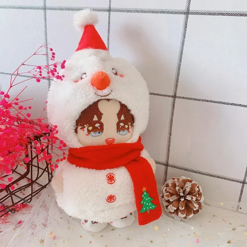 Dolls Accessories 20cm Cotton Doll Clothes Christmas Hat Snowman Set Exquisite Beautiful Kawaii Festival Gifts for Friends