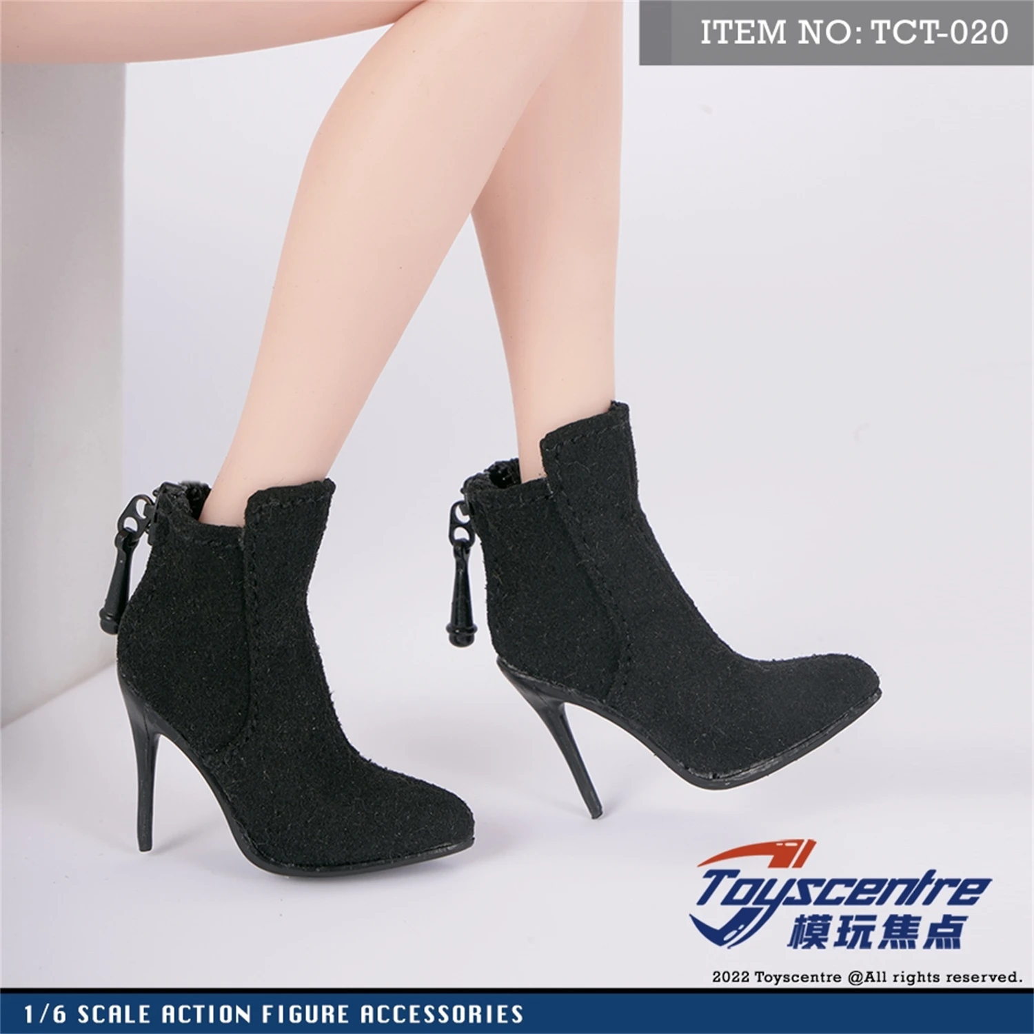 Toys centre 1:6 Black Female Hollow Inside Boots High Heels Shoes TCT-020 Fit for 12'' TBLeague JIAOU Action Figure Body