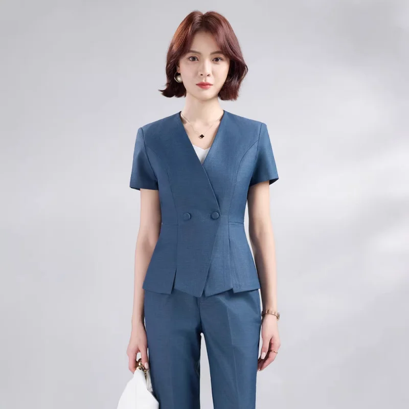 Women's Summer Business Suit2026New stylish workwear for jewelry store front desks and high-end beauty salon staff