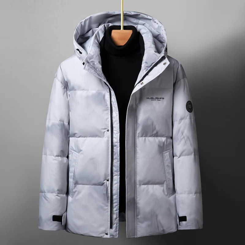

Men's Winter Down Jacket Coats Parkas Warm Padding Hooded Short Puffer Jacket Brand Luxury Waterproof Short Padded Jacket HXY286