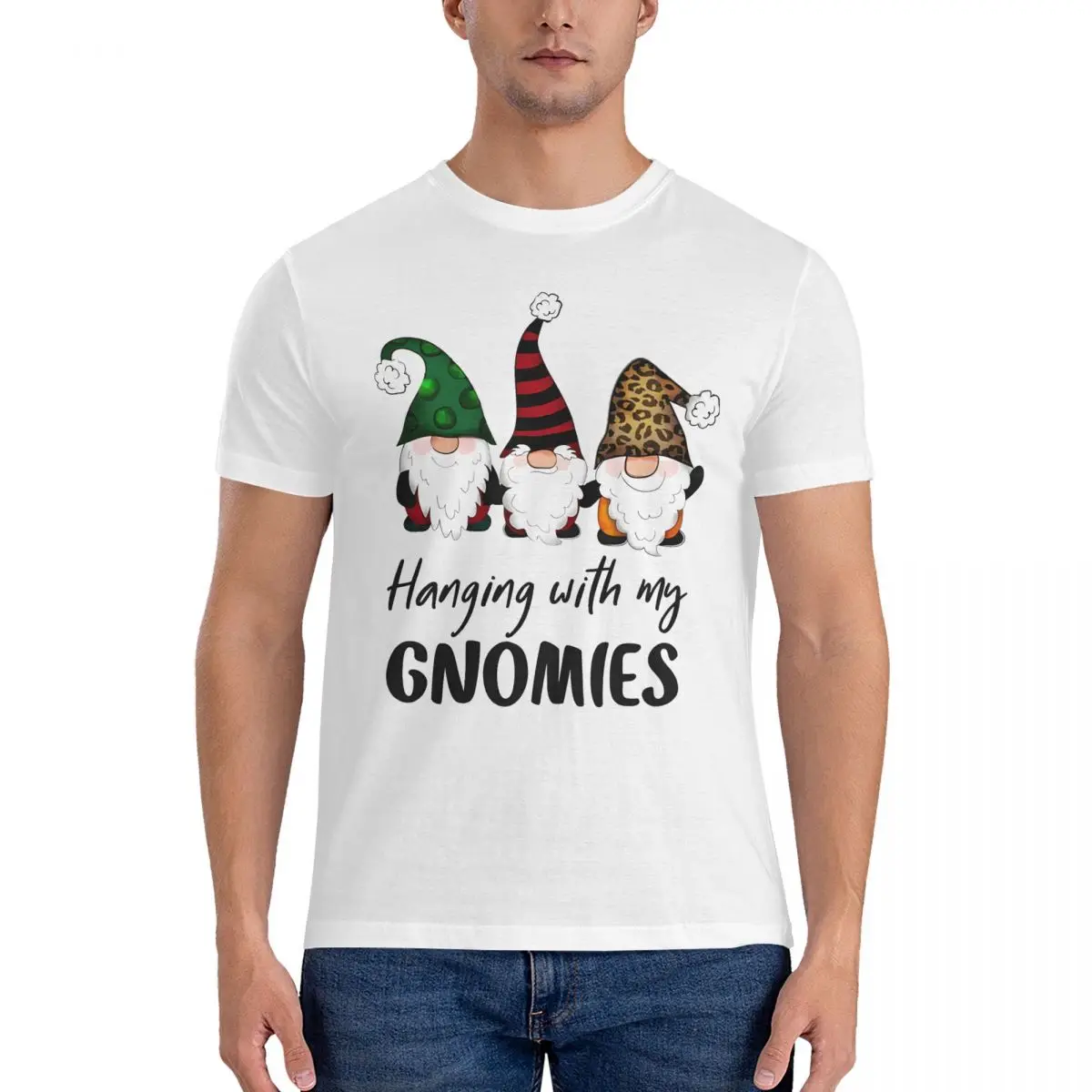 Hanging With My Gnomies T-Shirts Men Gnome Fashion Cotton Tee Shirt O Neck Short Sleeve T Shirts Summer Clothes