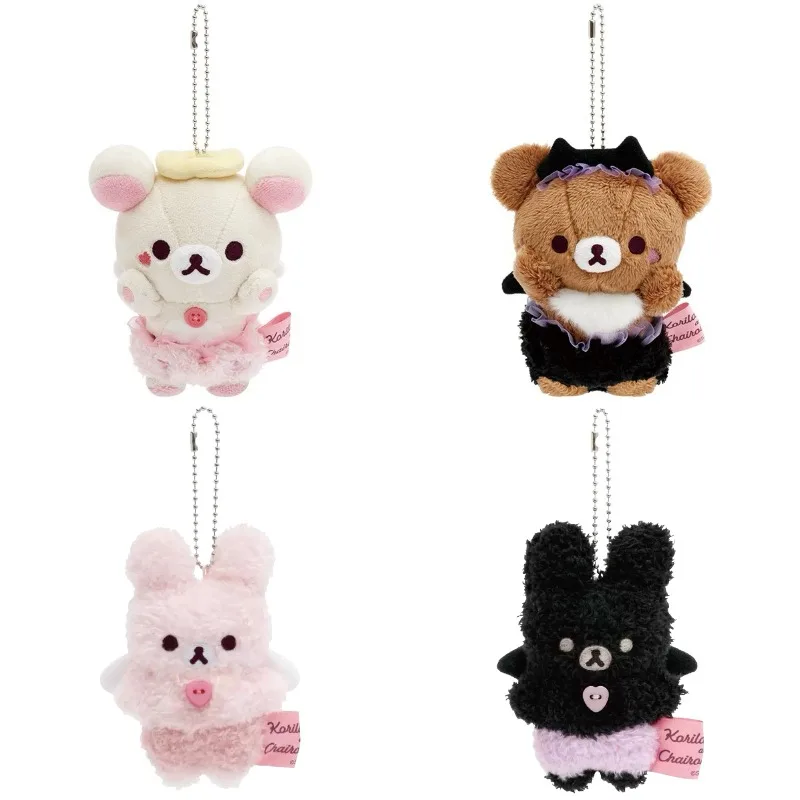 

Kawaii Хэллоуин Little Rilakkuma плюшевая кукла брелки Devil relaxe медведь сестра ангел розовый кролик Korilakkuma медведь сумка кулон