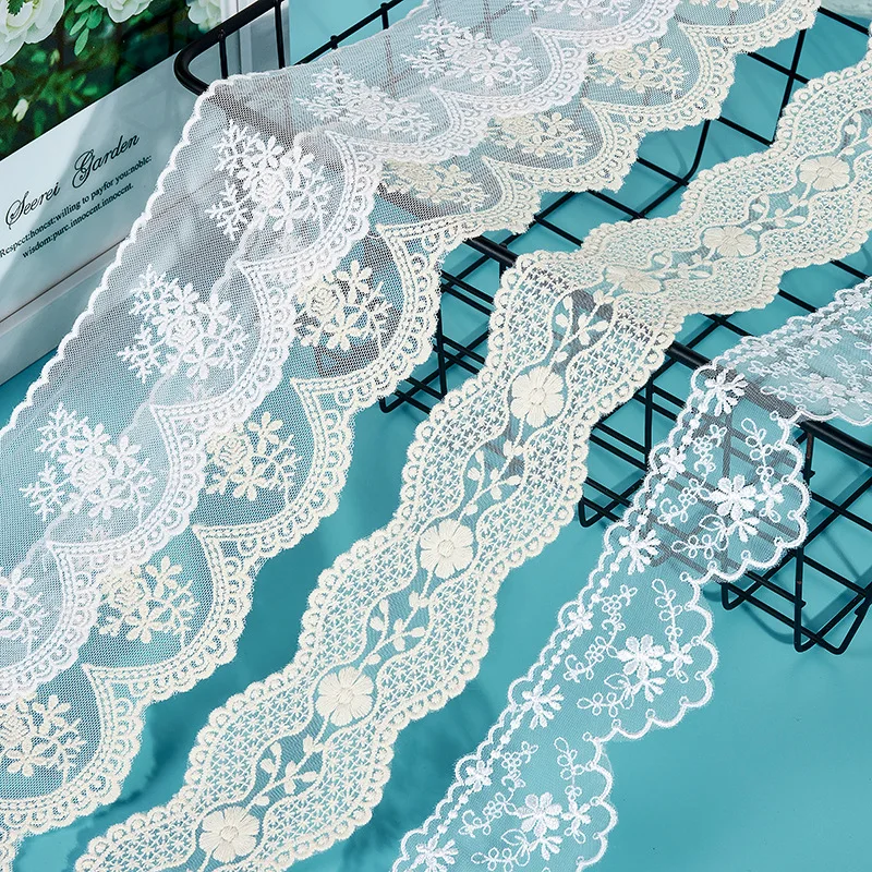 

Mesh Cotton Lace Ribbon, Needlework Sewing Accessories, Dress Decoration, DIY Garment Material, 19Y, 5-7cm Width,139