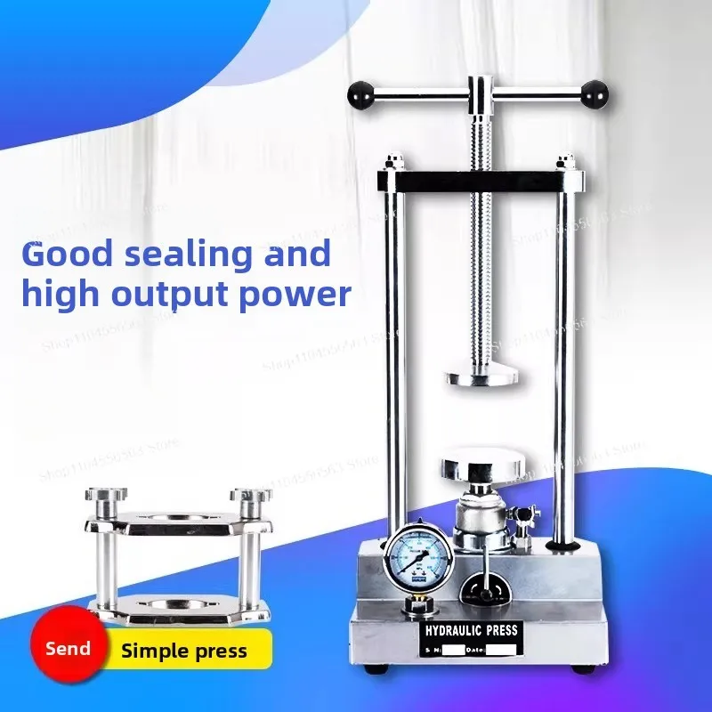 Hydraulic Lab Press with Pressure Gauge – Oil Pressure Compressing Machine for Technical & Industrial Use, Material Forming
