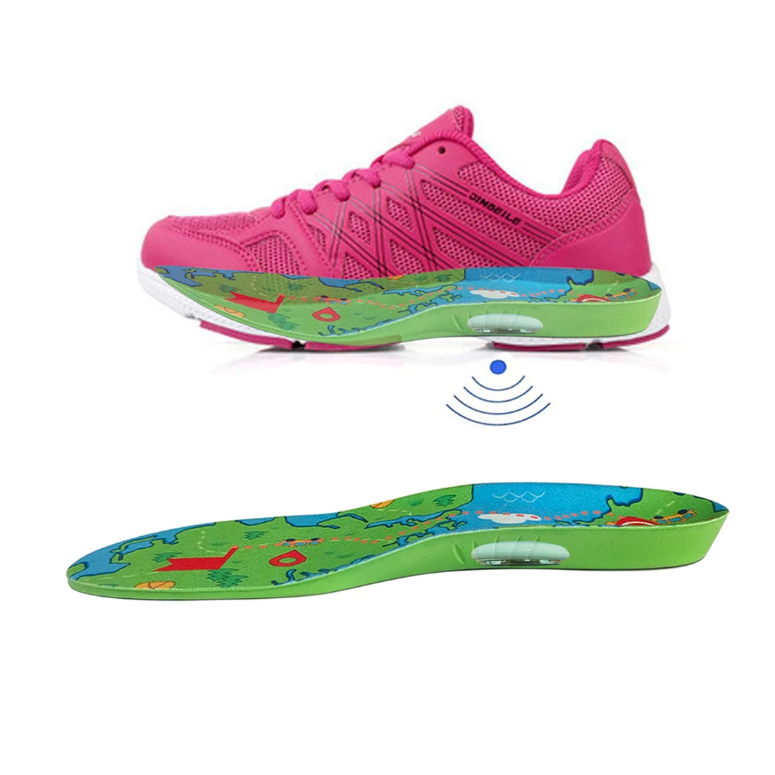 مكافحة خسر المقتفي نعال الحذاء ل Airtag GPS المخفية حامل الاطفال كبار السن أحذية رياضية المشي اليومي السفر بأمان حالة نعل الوسادة