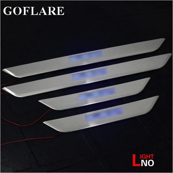 led auto door sill strip for Toyota Camry XV40 XV50 2007-2011 2012-2016 accessories illuminated door sills guard scuff plates