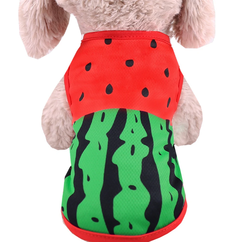 

Dog Watermelon Vest Pet Clothes Puppy Shirts Stylish Comfortable Supplies Bright Pattern Outdoor Walking Photo