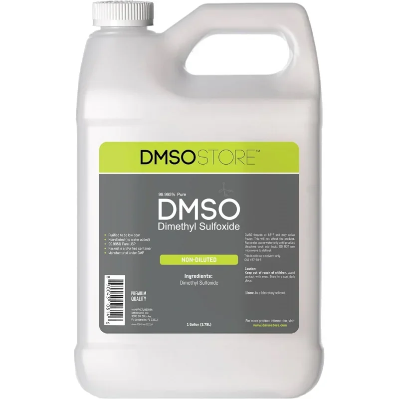 Dimethyl Sulfoxide One Gallon Non-diluted 99.995% Low odor Pharma grade Liquid