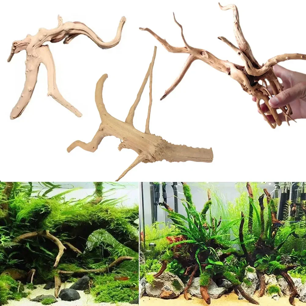 Natural Tree Trunk Aquarium Decoration Sunken Wood Landscaping Ornaments Decor Fish Tank Ornament Different Shape