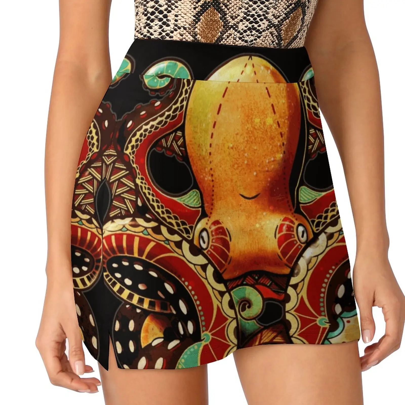 The Octopus Women's skirt Aesthetic skirts New Fashion Short Skirts Kraken Octopus Sea Ocean Underwater Tentacles Sea Life