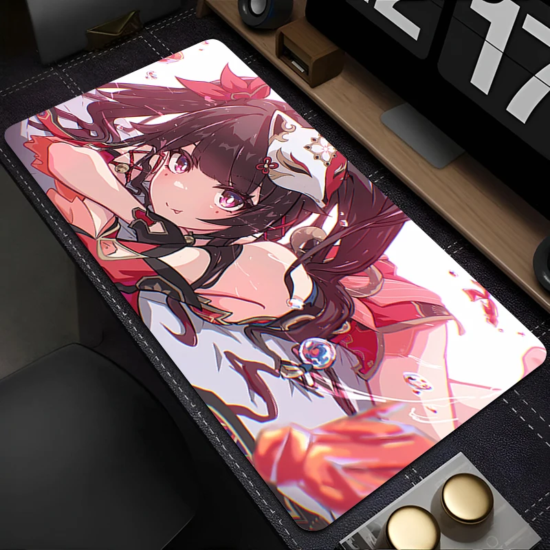 

Mousepad Anime Mouse Pad Gaming Accessories Office Keyboard Pad Large Desk Mat PC Rubber H-honkai Star Rail Sparkle Extended Pad