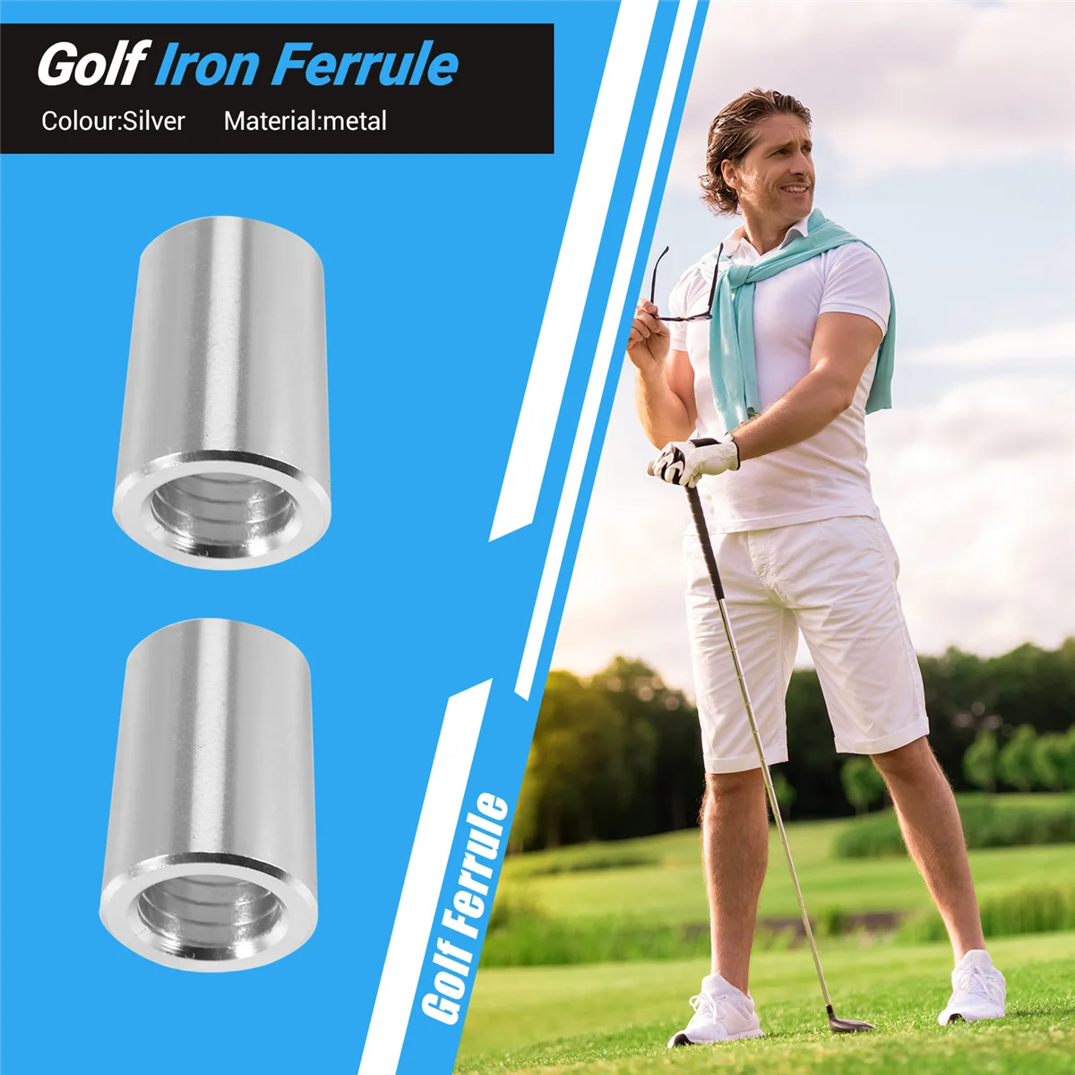 SMIEA Confezione da 10.355 Puntali metallici con punta da golf Ferri da golf Accessori per mazze da golf