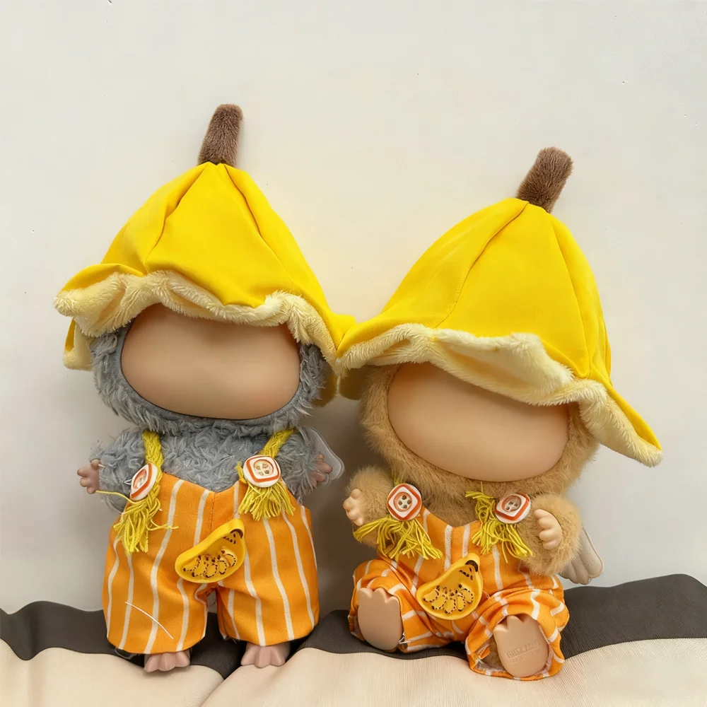 

Милая кукольная одежда для 15-17 см, аксессуары Labubu, костюмы, украшение в форме банана, кукла любви, одежда «сделай сам», подарки