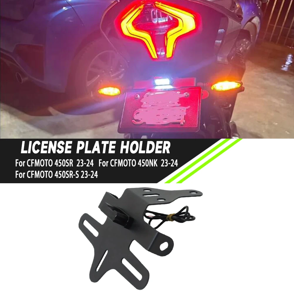 450-SR Für CFMOTO 450SR 450 SR 2022 2023 Kennzeichenhalter Halterung Motorrad Hinten Schwanz Ordentlich Fender Eliminator Kit mit LED