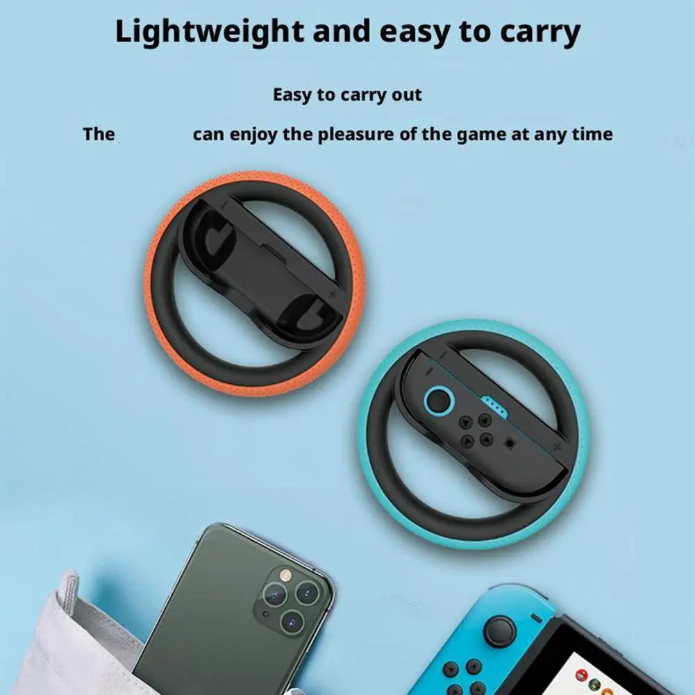 For Switch 2 Joy Con Controller 2PCS Steering Wheel Switch Joycon 2 Racing Wheel Hand Grip For Mario Kart World 8 Deluxe G0G8