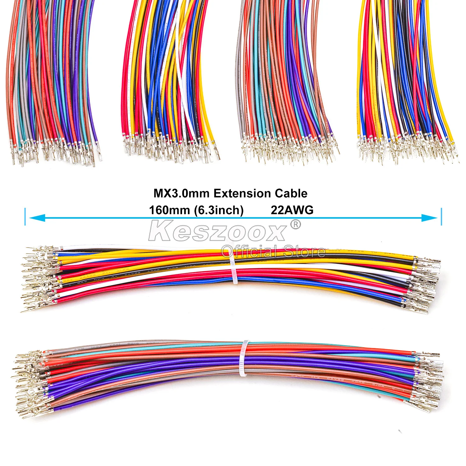 Imagem -03 - Keszoox-conectores Macho e Fêmea Habitação com 22awg Cabo Pré-crimped Molex Connector Kit 3.0 mm Linhas 26p